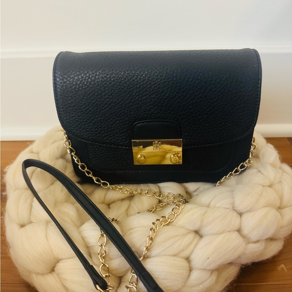 Inc Chic Black Bag with chain strap